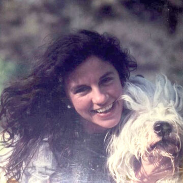 Maria with sheepdog Woody
